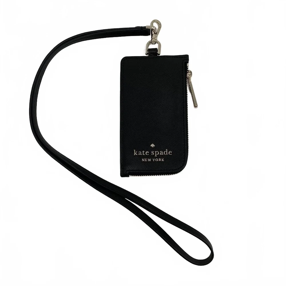 Kate Spade Black Leather Wristlet | OS Regular Clutch